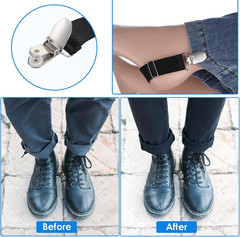 4 Pcs Adjustable Elastic Boot Straps Pant Leg Straps Elastic Adjustable Cowboy B