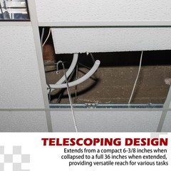 Telescoping Wire Reacher Pole, 36 Inch Extended Length, 6.375 Inch Collapsed …