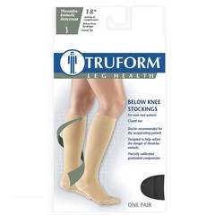 Truform Anti-Embolism Medical Compression Stockings Medium (1 Pair), Black