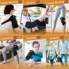 Electric Heated Vibration Knee Joint Brace Therapy Shoulder Massager Pain Relief