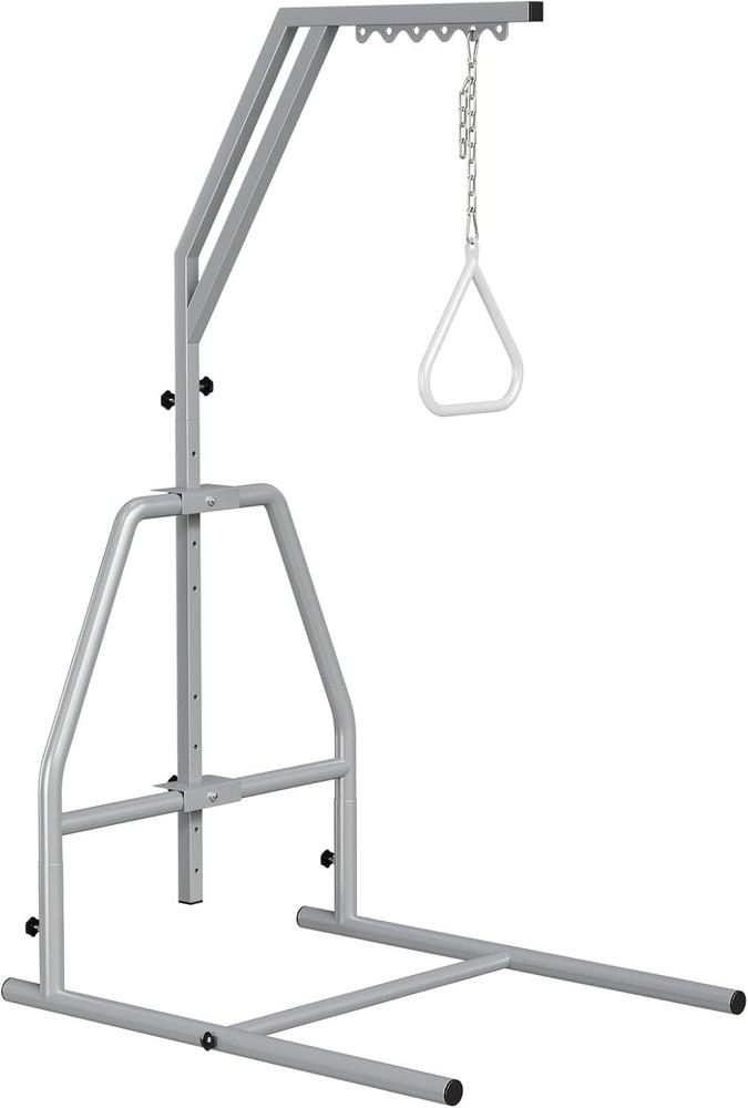 Trapeze Bar for Bed Mobility with Adjustable Assist Pole – 65–74″, 300 lb Cap…