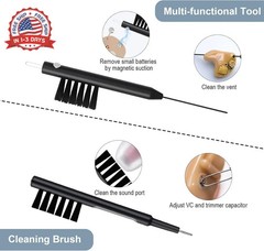 XANGNIER 20PCS Hearing Aid Cleaning Kit Tools,Hearing Aids Cleaner Brush,Hearing