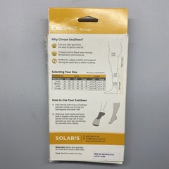 SOLARIS EXO SHEER BELOW KNEE COMPRESSION STOCKINGS 15-20 mmHg BLACK MEDIUM