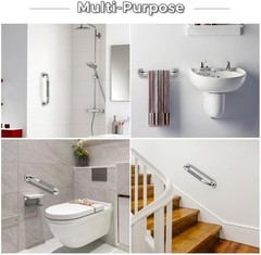 2 Pack 24-Inch Anti Slip Shower Handles 1″ diameter Stainless Steel
