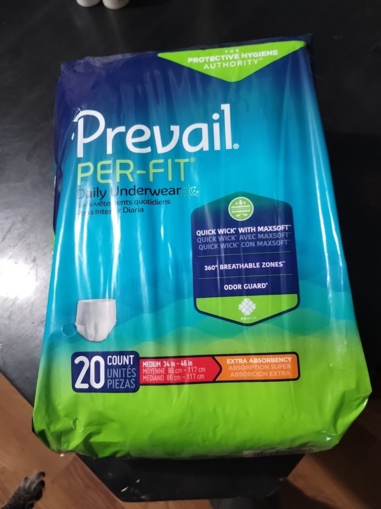 Prevail Per-Fit Unisex Incontinence Underwear – Medium Size, Bag of 20 (PF-512)
