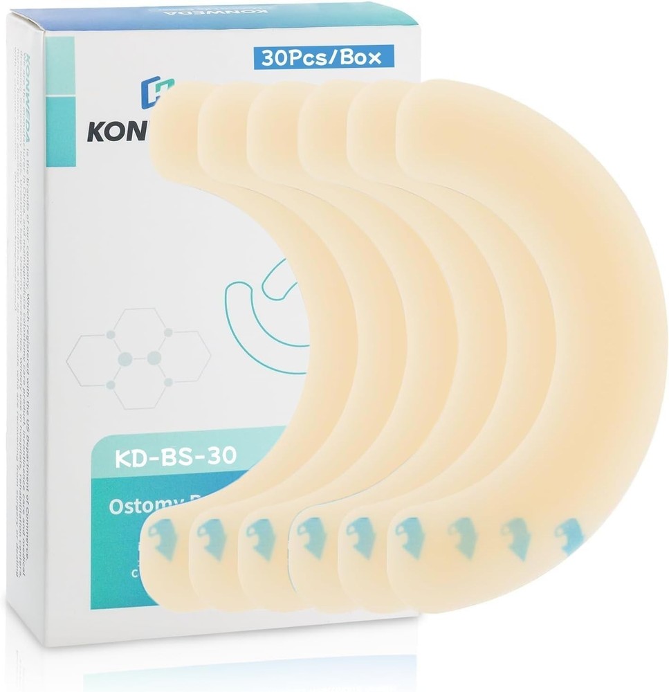 30 Pcs Ostomy Barrier Strips | Elastic Barrier Tape for Colostomy Bags | Medi…