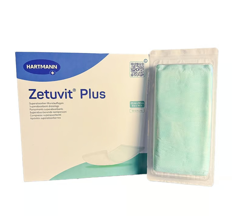 Hartmann Zetuvit Plus 8″ x 16″ Superabsorbent 10/box Wound Dressing, DENTED BOX
