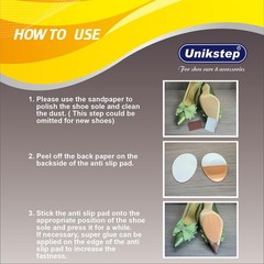 Unikstep 6 Pairs 12 Pieces Shoe Sole Non Slip Pads Anti Skid Self Adhesive