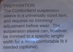 Comfortland Knee Brace Suspension Sleeve CK-007. Holds Brace In Place L2397. NEW