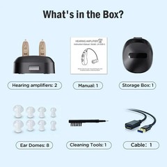 Jinghao Hearing Aids for Seniors: Rechargeable BTE Noise Cancelling Amplifier, P