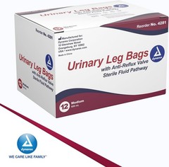 Discreet Urinary Leg Bag with Non-Drip Closure – Box of 12, 600ml Capacity