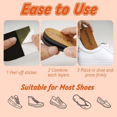 YISYFOOT Adjustable Orthopedic Heel Lift Inserts for Medium: Pack of 1, Brown