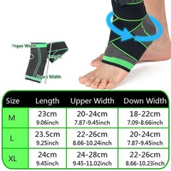 Ankle Brace Support Compression Sleeve Sprained Foot Tendon Pain Relief Wrap Gym