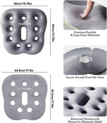 Sondur Travel Cushion, Inflatable Airplane Seat Cushion for Long Flights, 3D Air