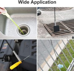 Sleek Black Drain Cleaning Tool with Bendable Design for Hard-to- Areas