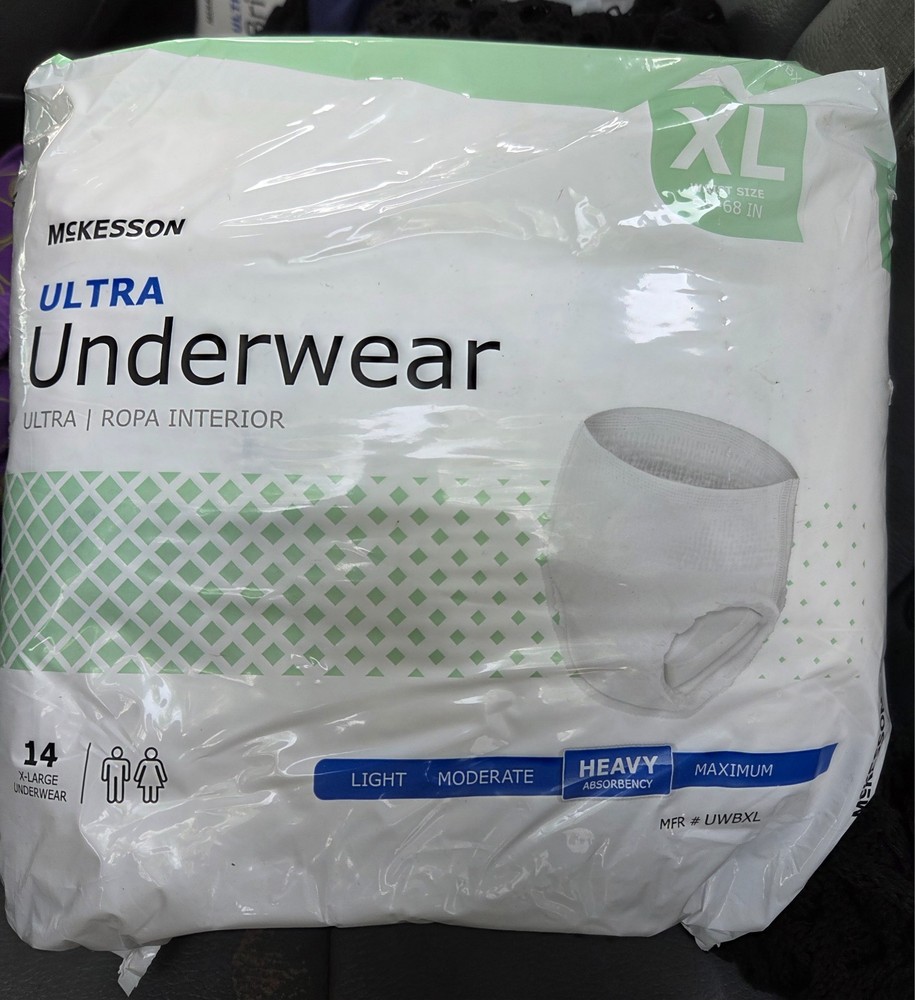 McKesson Adult Disposable Pull On Up Underwear Diapers XL Heavy Absorbency 14 Ct