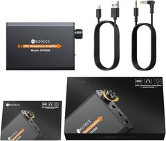 Neoteck Portable 3.5mm Headphone Amplifier Two-Stage Gain Switch, Black