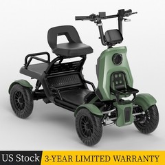 1000W Heavy Duty 4-Wheel Electric Mobility Scooter w/Cargo Platform 15MPH 600LBS