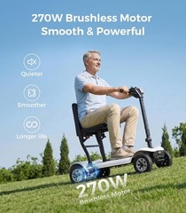 35LBS Folding Electric Mobility Scooter Wheelchair 270W Lightweight Travel 300lb