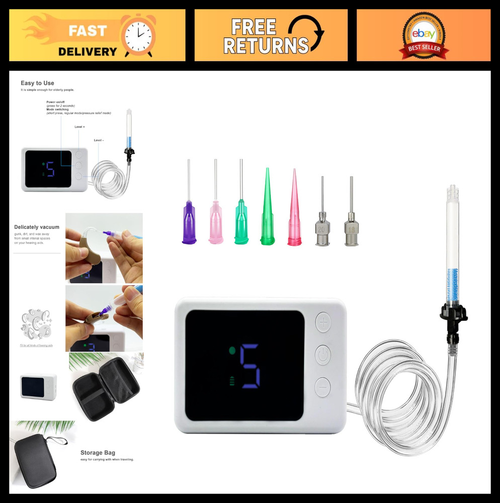 Hearing Aid Vacuum Cleaner & Earwax Aspirator for Hearing Aids, Earbuds, Filters