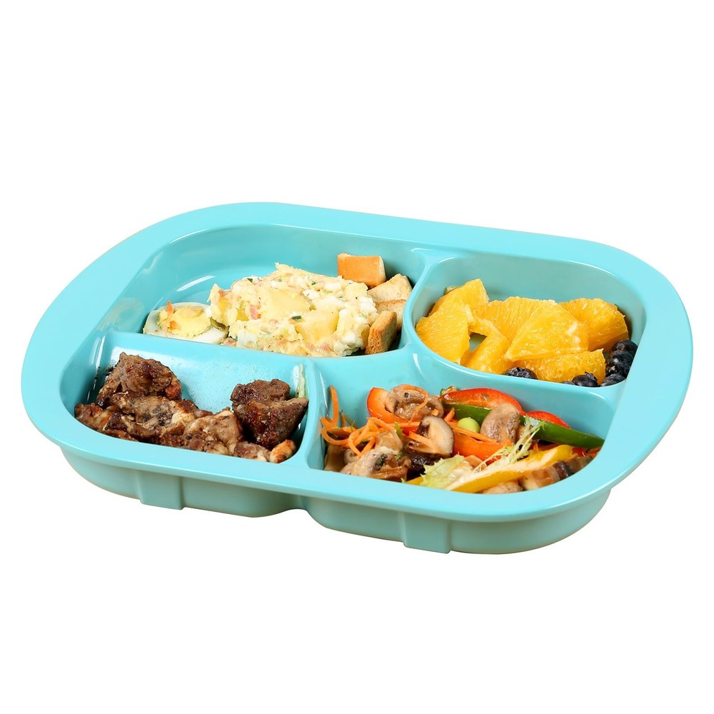 Adaptive 4-Compartment Divided Plate Non-slip Melamine for Elderly Dementia