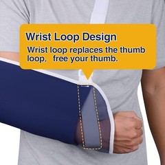 ARM SLING, Blue, Large, Lightweight and Breathable. 17 3/4″ Long