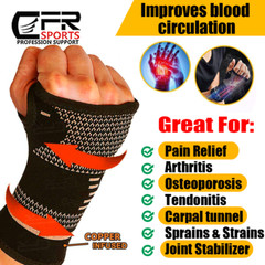 Copper Arthritis Compression Gloves Hand Wrist Support Joint Carpal Tunnel Pain