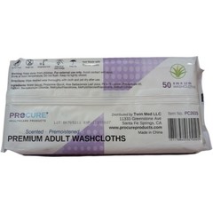 ProCure Premium Adult Washcloths PC263S 8 in x 10 in 50 count exp: 11/2027