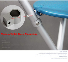 Adjustable Folding Cane with Seat Large Capacity Lightweight Crutch Chair Stool