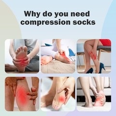 Toe Socks Compression Socks for Women & Medium Compression-black,white,grey