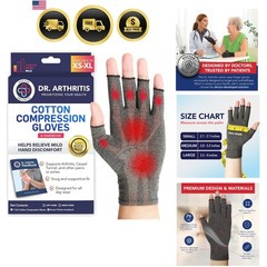Doctor Developed Compression Gloves for Women and Men, Open-Finger Arthritis …