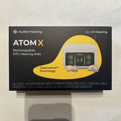 Audien Hearing Rebuilt Atom X Rechargeable Digital Hearing Aids UV Cleaning Dock
