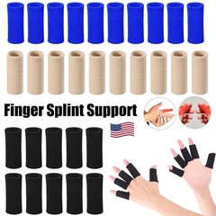 20 × Finger Splint Trigger Finger Brace Sleeves Pain Relief Sport Injury Support