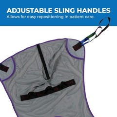 Patient Aid Large Mesh Patient Lift Sling Full Body Commode 350lb Transfer