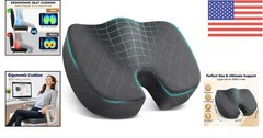 Grey Memory Foam Seat Cushion – Ergonomic Comfort for All Sitting Needs
