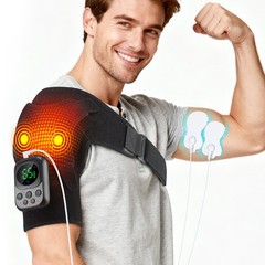Electric Heated Shoulder 3 Modes Massager Brace with Vibration Joint Pain Relief