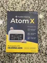 AUDIEN HEARING ATOM X RECHARGEABLE OTC HEARING AIDS BRAND NEW FREE SHIPPING