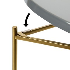 Kate And Laurel Ulani Modern Nesting Side Table Set Of 2 Gray And Gold