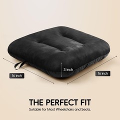 16″x16″ Wheelchair Cushions with Cotton Fill – Removable Washable Cover & Car…