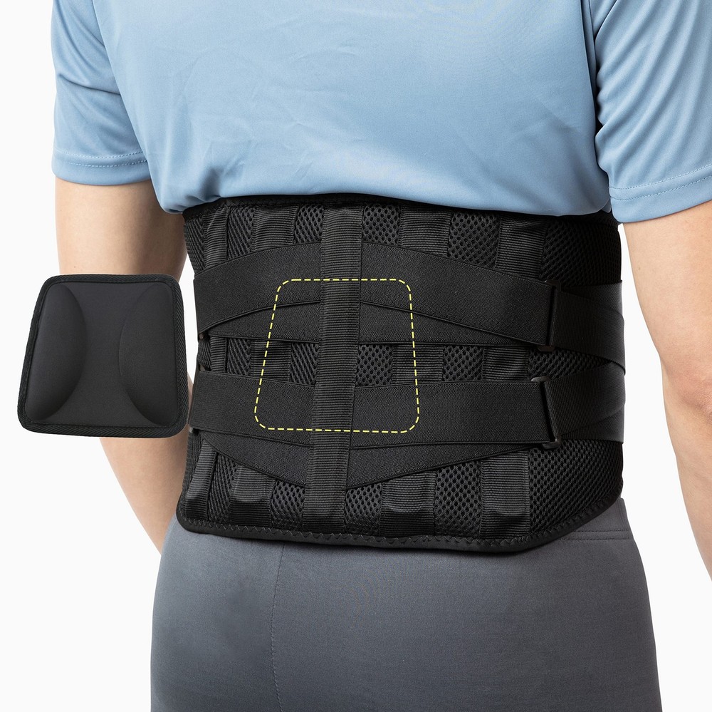 BraceUP Back Brace with lumbar Pad – Back Pain Relief for Men and Women, Lumb…