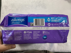 Always Discreet Incontinence Pads Moderate Absorbency Long Length 54 Count