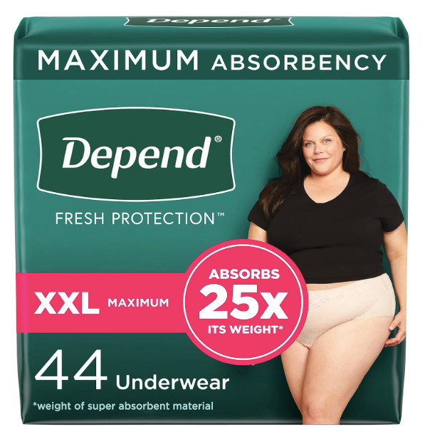 44 Count Depend Fresh Protection Adult Incontinence & Postpartum Bladder Leak