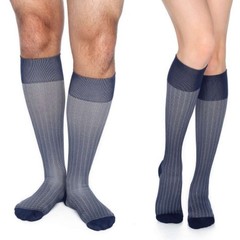Dr. Comfort Herring Bone Patterned Knee High, Nylon/Spandex, 15-20mmHg (Size: L)