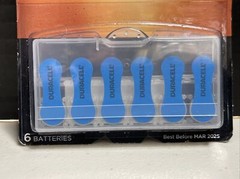 Duracell Hearing Aid Batteries Size 675 (Blue) 6 Pack Expires March 2025 Sealed