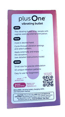 plusOne Vibrating Bullet Soft Touch Massager, 10 Vibration Settings, Waterproof