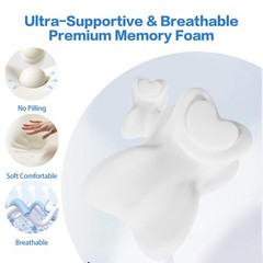 Ergonomic Heart-shaped Memory Foam Chest Support Pillow, Cute Backrest Cushion T