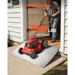 Threshold Ramp for Doorways, 29.5 x 24.3 in, Aluminum, 750 lbs