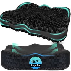 19.7in Gel Seat Cushion for Office, Wheelchair & Car – Cooling Pad for Back Pain