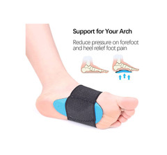 PAIR FOOT ARCH SUPPORT FLAT FEET FALLEN ARCH PLANTAR FASCIITIS INSOLE HEEL PAIN