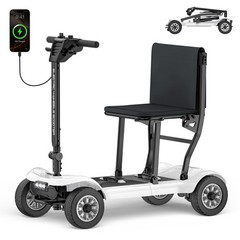 35LBS Folding Electric Mobility Scooter Wheelchair 270W Lightweight Travel 300lb